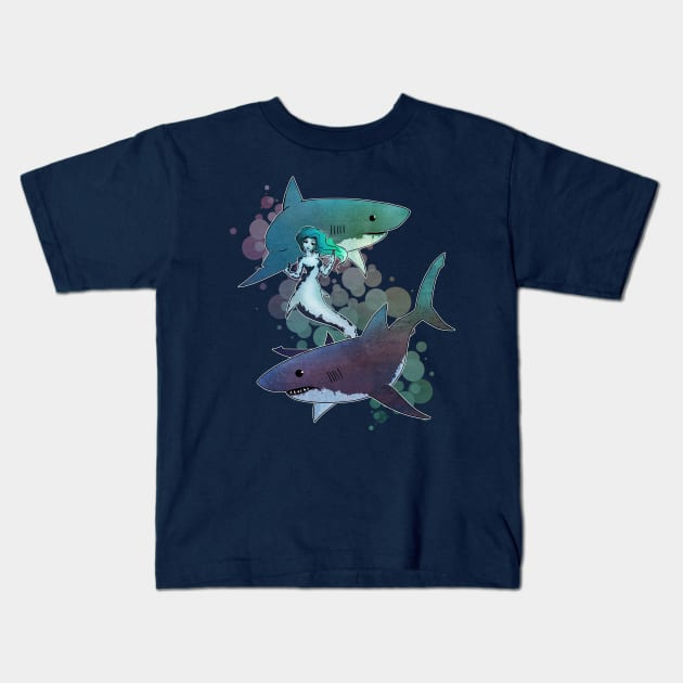 Great Whites Kids T-Shirt by RileyRiot